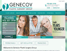 Tablet Screenshot of genecovplasticsurgery.com